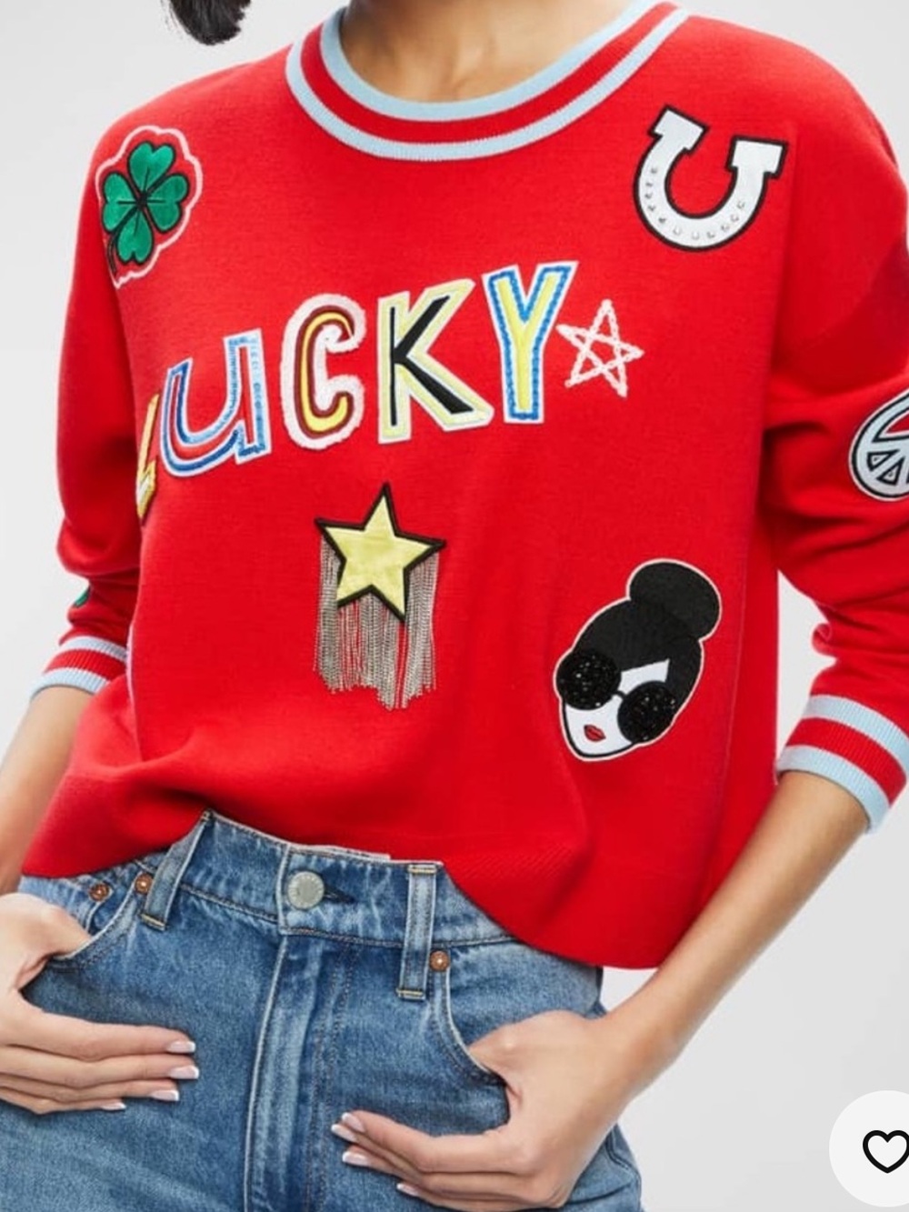 Alice + Olivia Gleeson Lucky Patch Wool Sweater. Size M. EUC.
